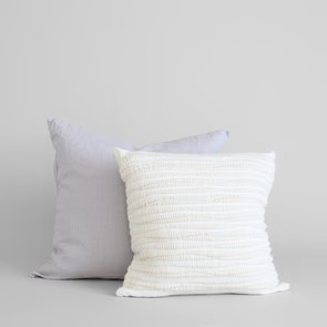 Nieve Handwoven Wool Pillow in Ivory | Bloomist