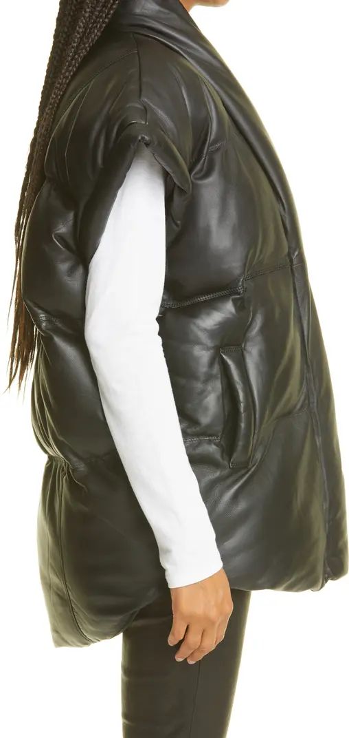 FRAME Sleeveless Leather Puffer Vest | Nordstrom | Nordstrom