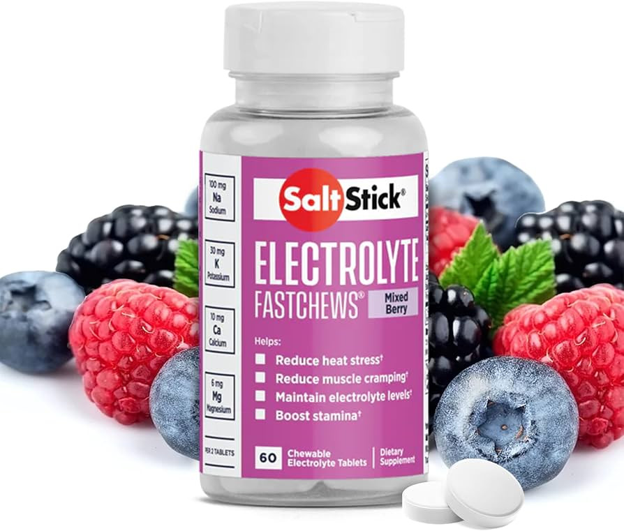 SaltStick Electrolyte FastChews - Mixed Berry Chewable Electrolyte Tablets - Salt Tablets for Run... | Amazon (US)