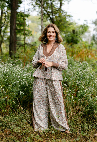 Beatriz Café Floral Blouse | Mi Golondrina