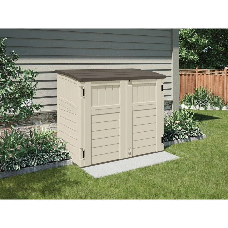 Outdoor 4 ft. 5 in. W x 2 ft. 9 in. D Plastic Horizontal Storage Shed | Wayfair North America