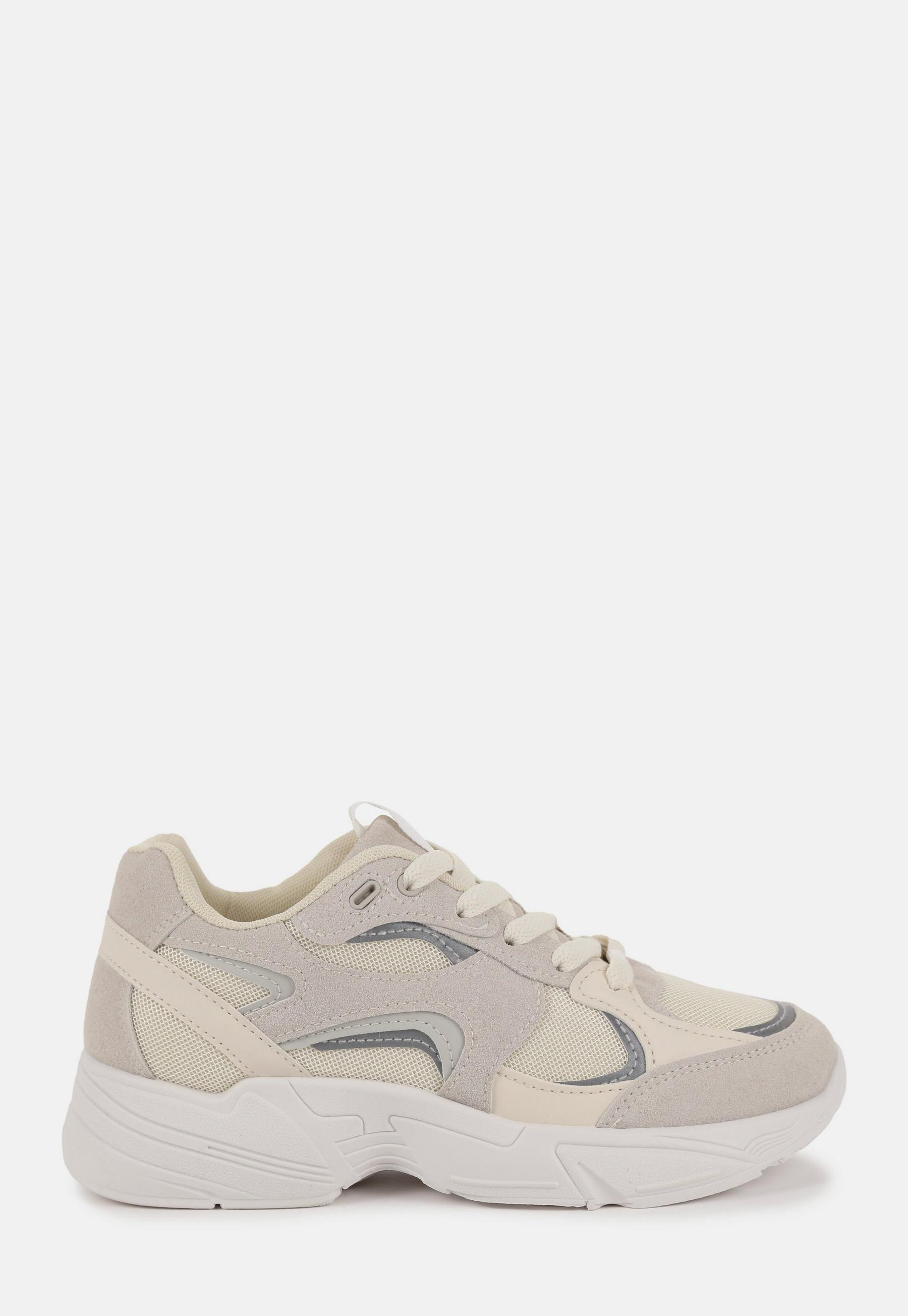 Ecru Contrast Panel Trainers | Missguided (UK & IE)