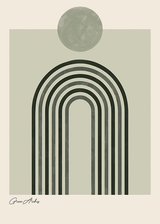 Green Arches Poster | Desenio