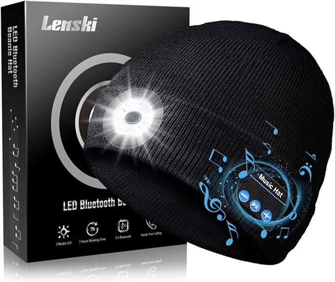Lenski Stocking Stuffers for Men Adults, Dad Gifts for Men, Bluetooth Beanie Hats for Mens, Mens ... | Amazon (US)