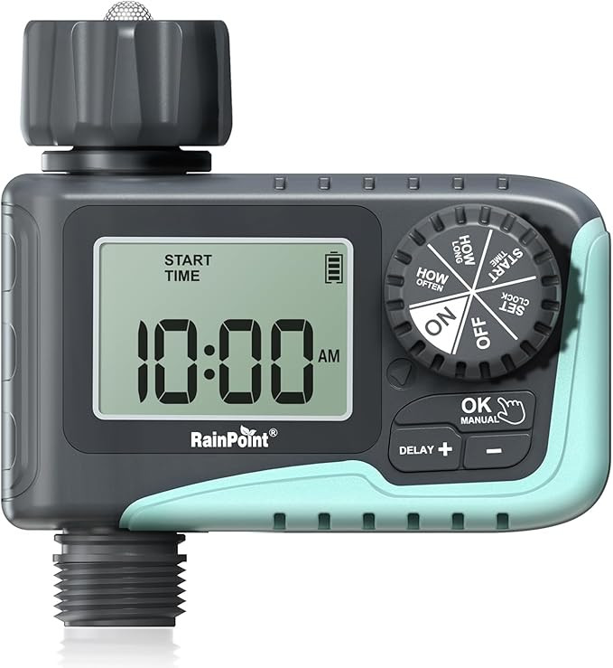 RAINPOINT Sprinkler Timer, Programmable Water Timer for Garden Hose, Outdoor Soaker Hose Timer wi... | Amazon (US)