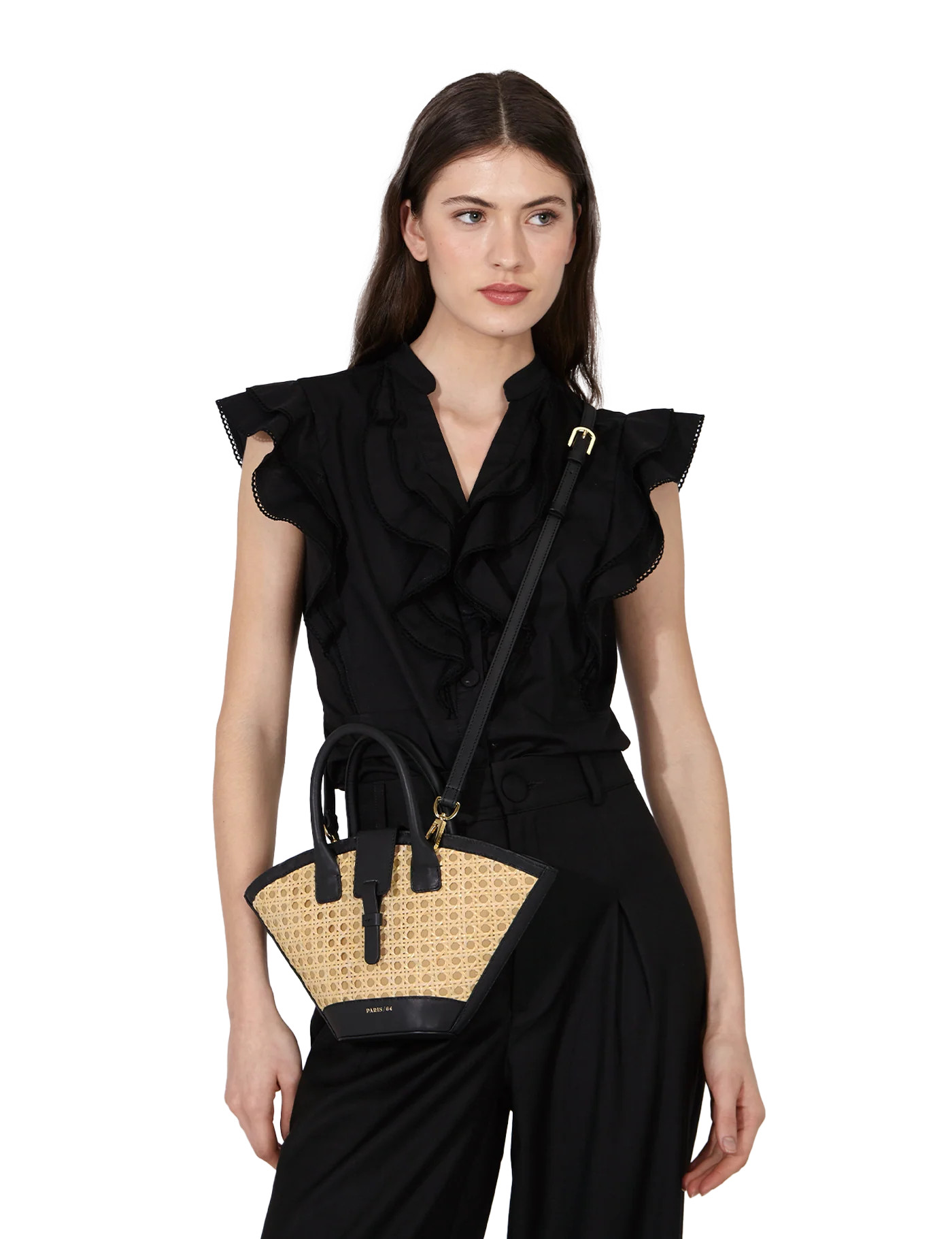 Bolso Mini Lumière Ratán & Black by PARIS/64 | PARIS/64