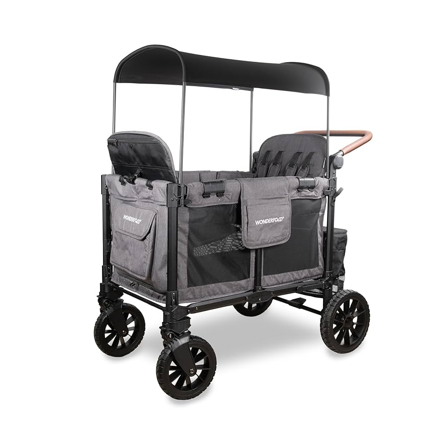 WONDERFOLD W4 Luxe Pro Stroller Wagon (4 Seater) - Collapsible Wagon Stroller with Seats Featurin... | Amazon (US)