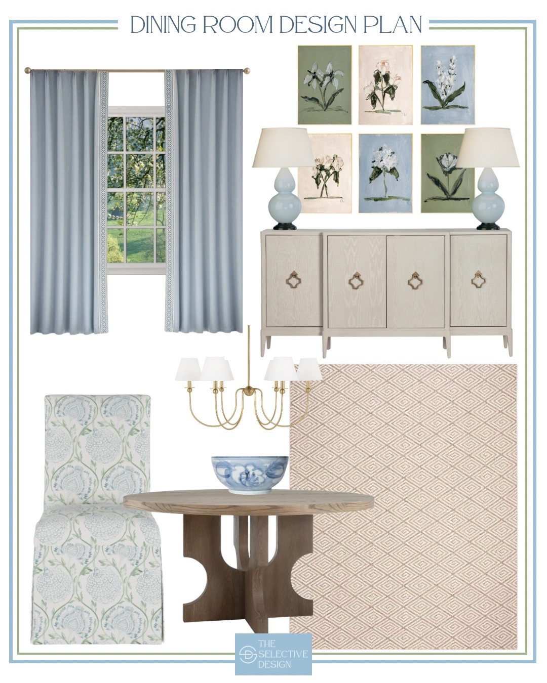 
A fresh take on a traditional dining room. Soft blues and classic florals create a collected and inviting space. The mix of timeless pieces and subtle pattern creates a refined, grandmillennial dining room design plan ✨

Blue and green dining room | Classic dining room | Grandmillennial dining room 

#LTKHome #LTKSaleAlert #LTKFindsUnder100