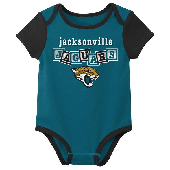 NFL Jacksonville Jaguars Baby Boys' Newest Fan 3pk Bodysuit Set | Target