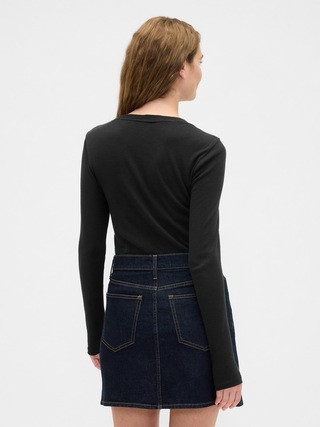 Modern Ribbed Crewneck T-Shirt | Gap Factory