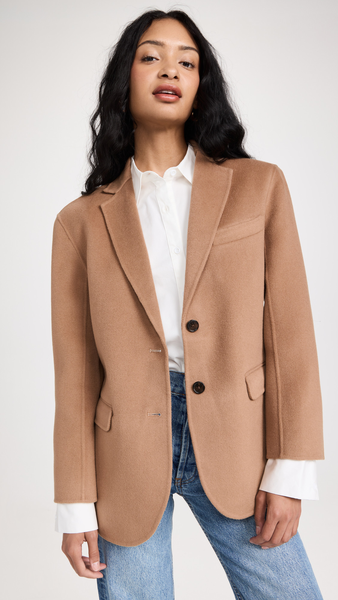 ANINE BING Quinn Blazer Brown L | Shopbop
