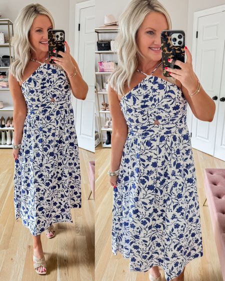 Walmart halter dress was the top seller last week! Love the blue and white pattern. I’m in size small, runs true to size. 
Summer dress 
Graduation dress
Vacation outfit 
Memorial Day outfit 
Midi dress 


#LTKFindsUnder100 #LTKSeasonal #LTKStyleTip