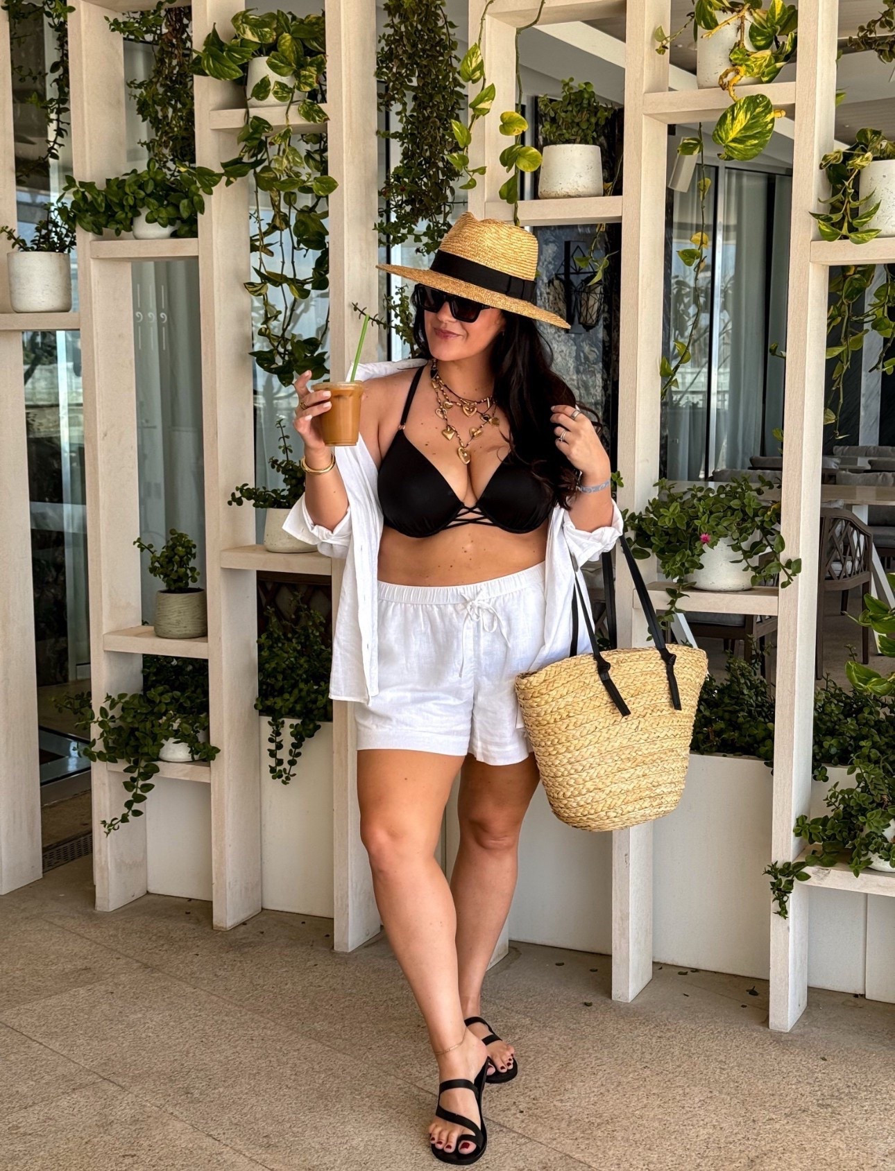 Midsize vacation outfit Wearing a 38dd in this bikini top it pushes the girls up Xl in the swim bottoms Xl in the matching linen set



#LTKMidsize #LTKStyleTip #LTKSeasonal