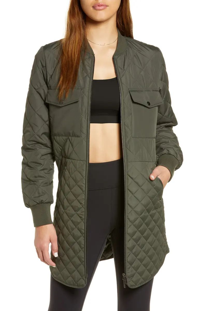 Zella Quilted Pocket Jacket | Nordstrom | Nordstrom