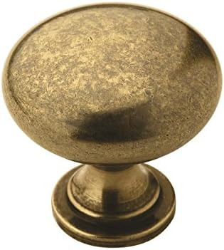 Amerock | Cabinet Knob | Burnished Brass | 1-1/4 inch (32 mm) Diameter | Edona | 1 Pack | Drawer ... | Amazon (US)