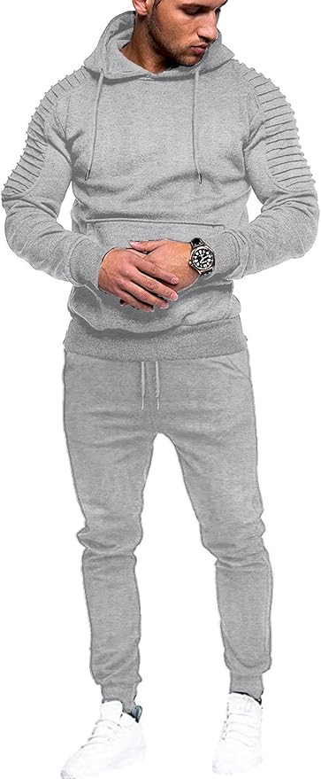 COOFANDY Men's Tracksuit 2 Piece Hoodie Sweatsuit Sets Casual Jogging Athletic Suits | Amazon (US)