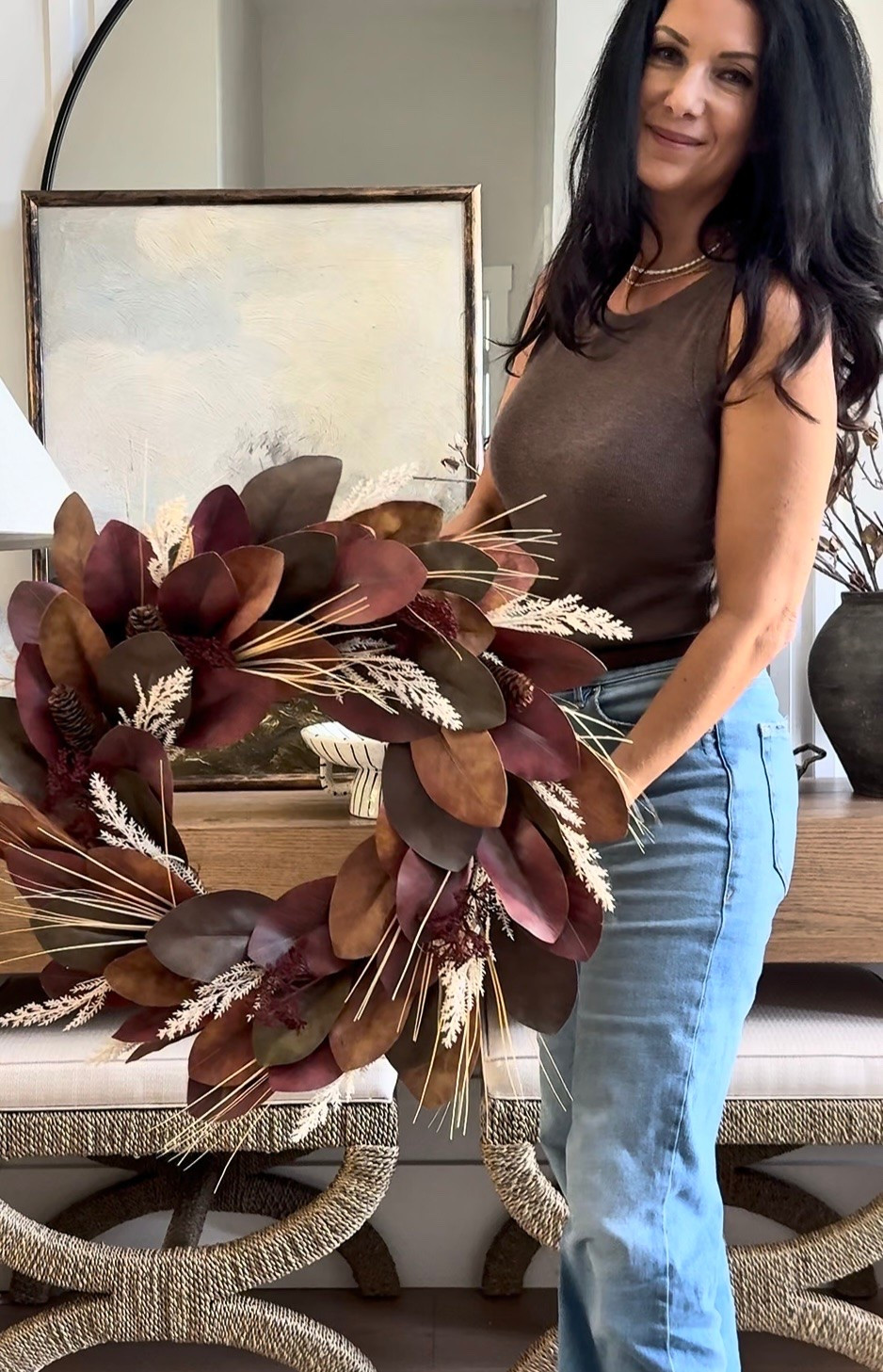 Wreath from Michael’s…currently on sale! 
Fall home decor