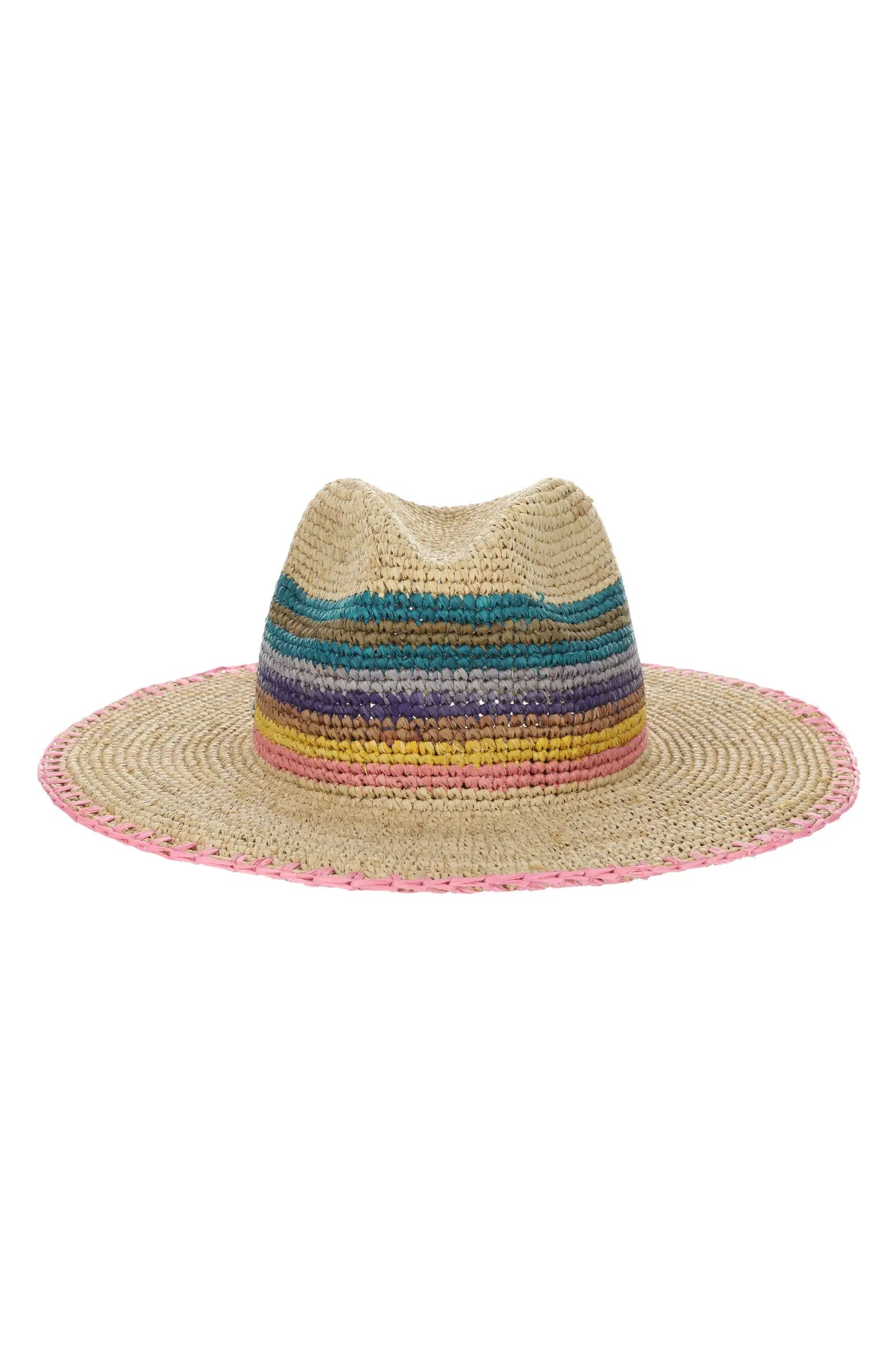 Scala Brenta Multicolor Raffia Hat | Nordstrom | Nordstrom