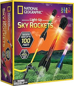 NATIONAL GEOGRAPHIC Air Rocket Toy – Ultimate LED Rocket Launcher for Kids, Stomp and Launch th... | Amazon (US)