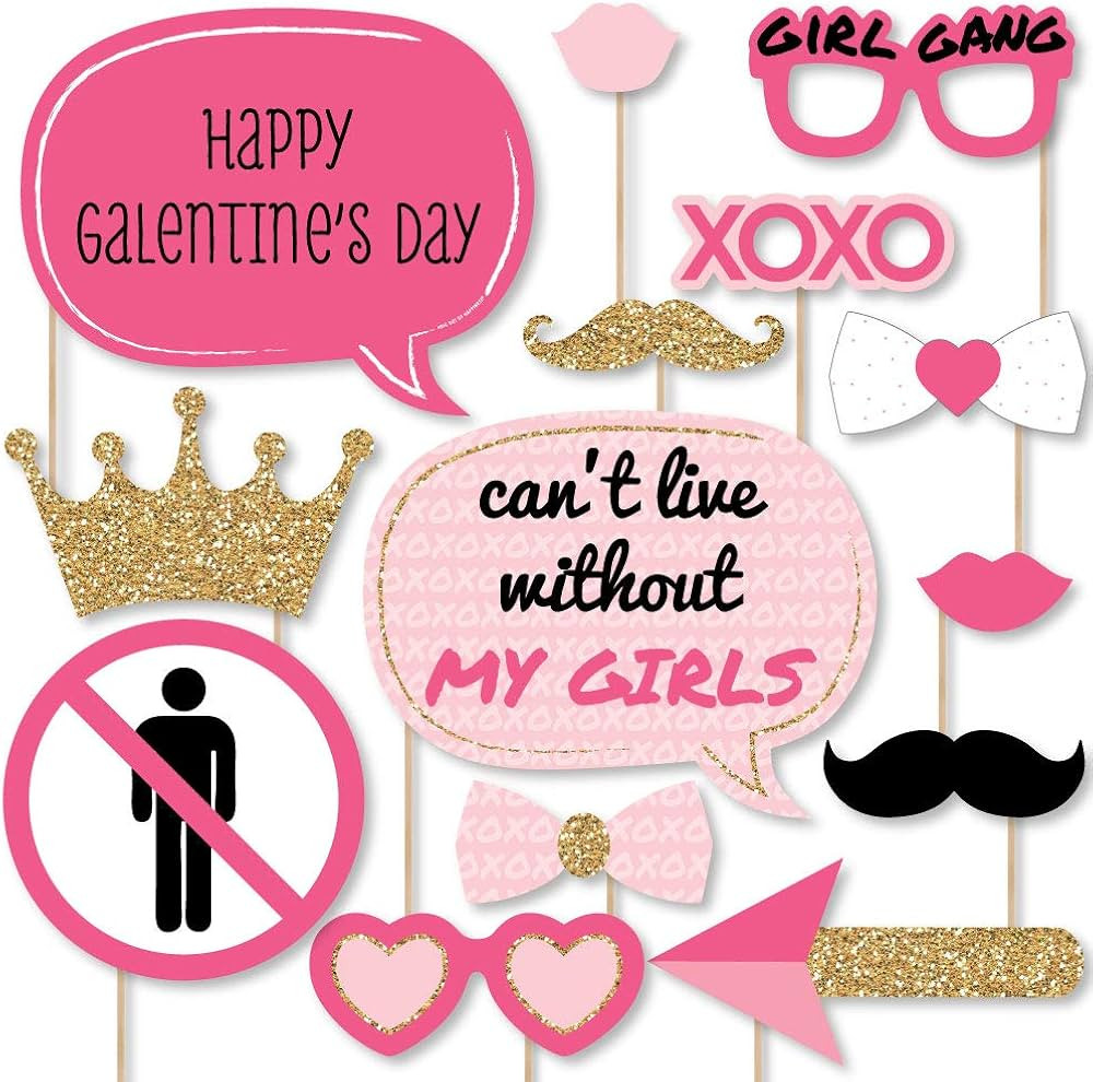 Big Dot of Happiness Be My Galentine - Galentine’s and Valentine’s Day Party Photo Booth Prop... | Amazon (US)