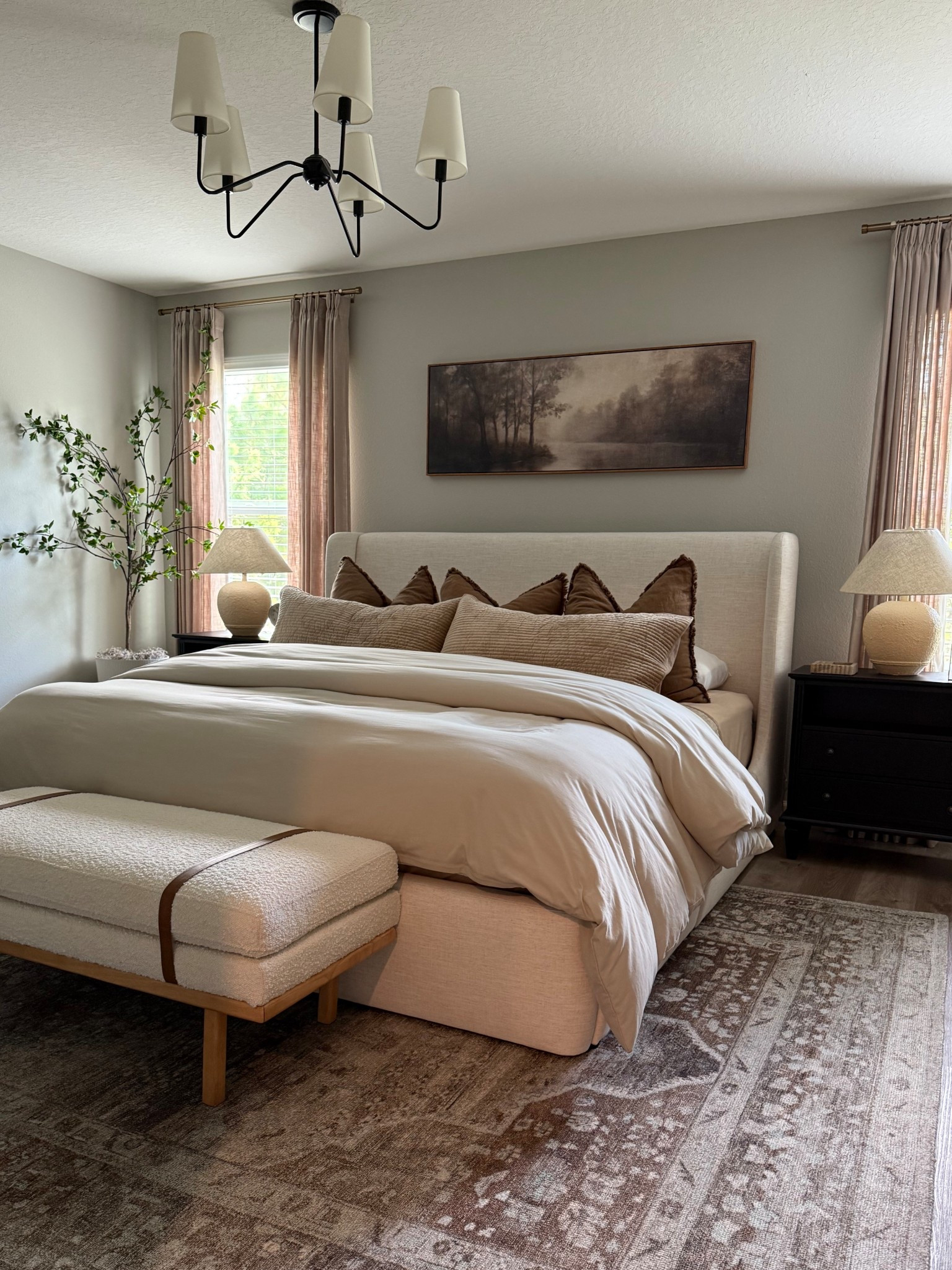 My favorite Amazon bedding- oversized king duvet is a MUST! Paired with this super soft duvet cover & my favorite cooling sheets.

Amazon bedding, master bedroom, bedroom inspo, Amazon home finds, guest bedroom, bedroom inspiration, moody bedroom, Amazon curtains, end of bed bench, moody landscape art, Loloi rugs, black nightstand, faux tree 