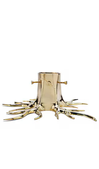 The Root Christmas Tree Stand in Gold | Revolve Clothing (Global)