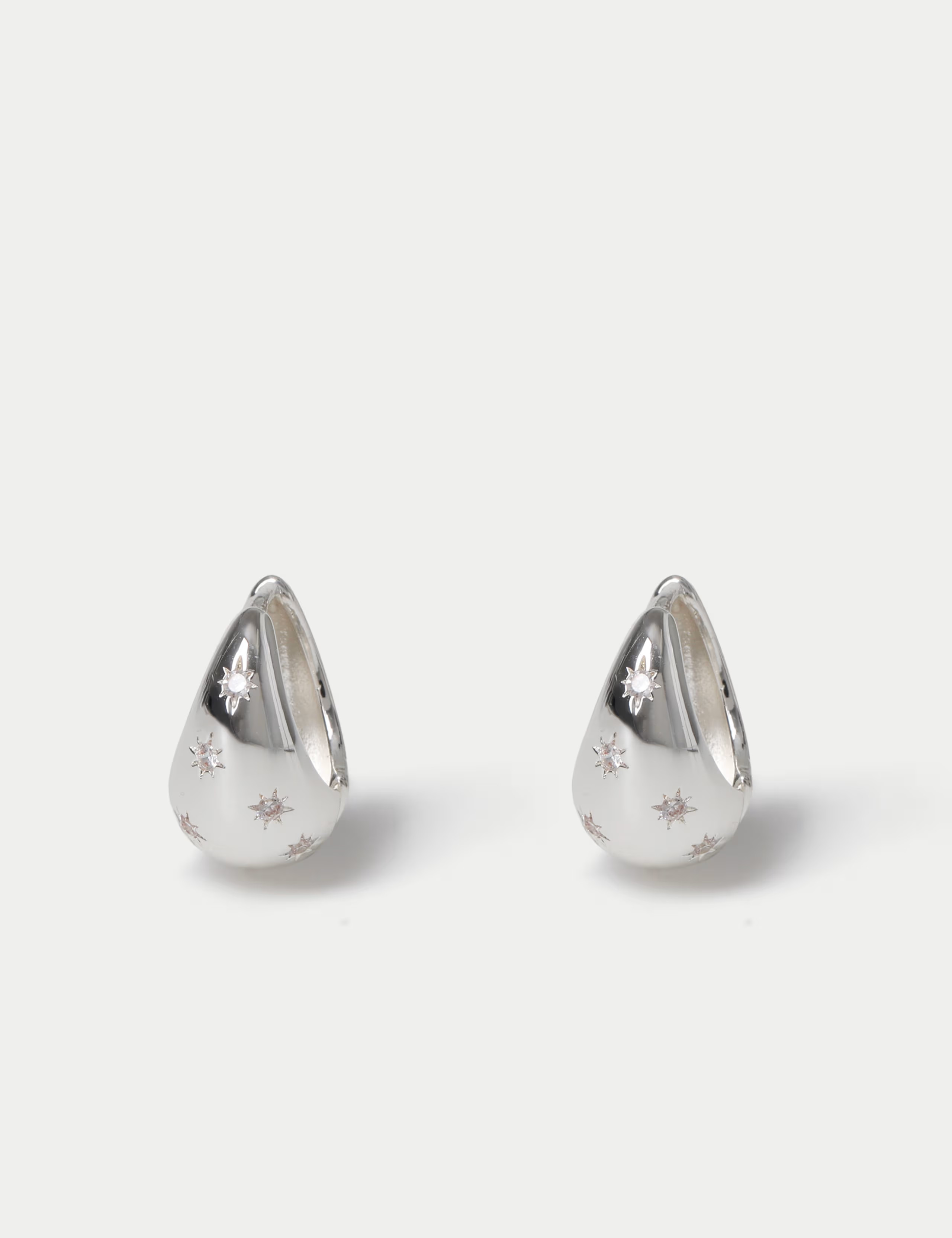 Per Una Cubic Zirconia Huggie Hoop Earrings | Marks & Spencer (UK)