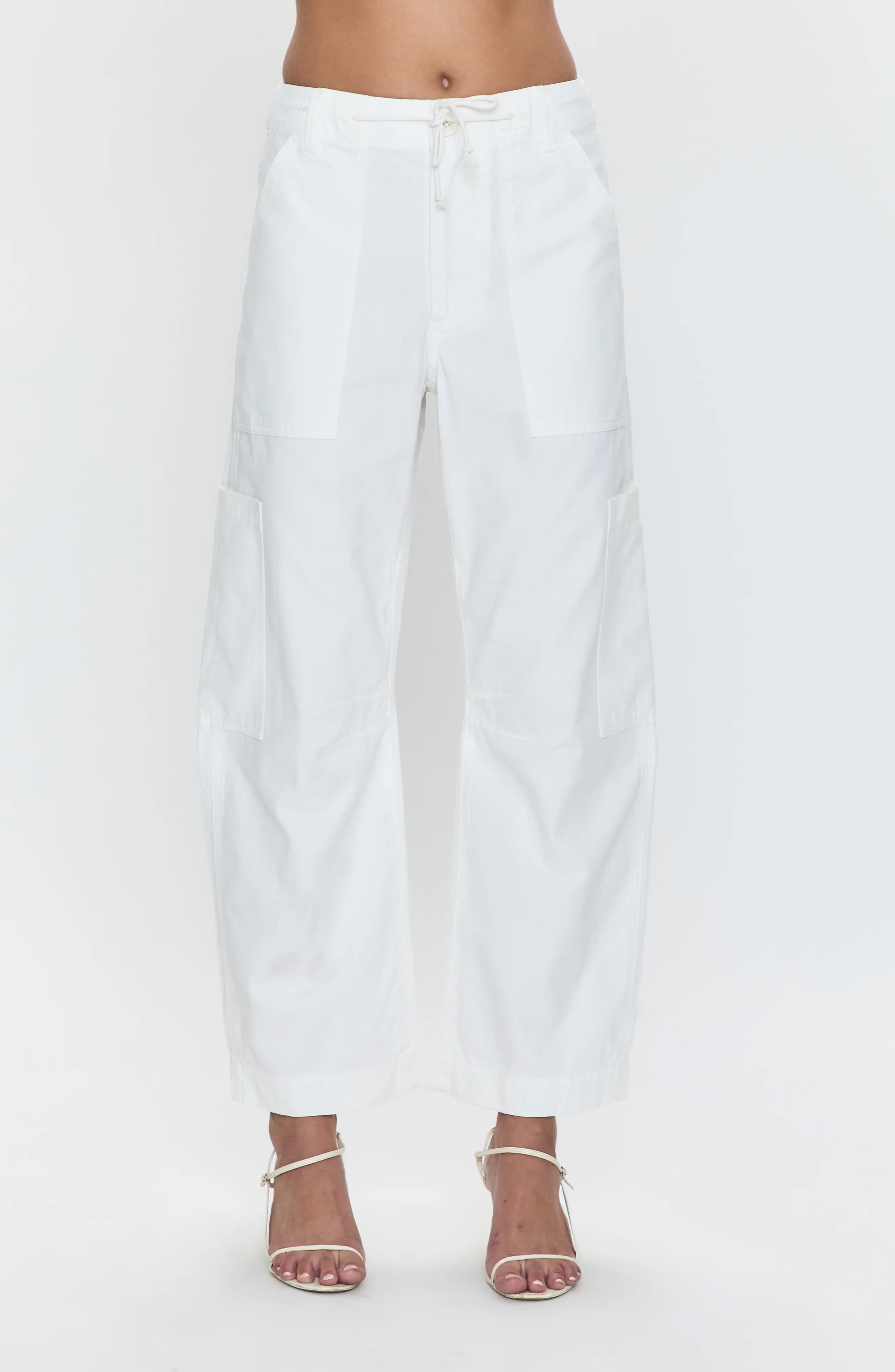 Pistola Sabrina High Waist Barrel Twill Utility Pants in Meadow at Nordstrom, Size 27 | Nordstrom