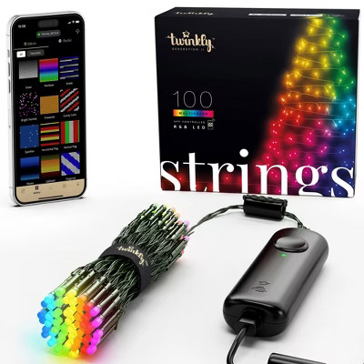 Twinkly LED RGB String Lights, Bluetooth WiFi and App-Controlled Lights for Home and Bedroom | Target