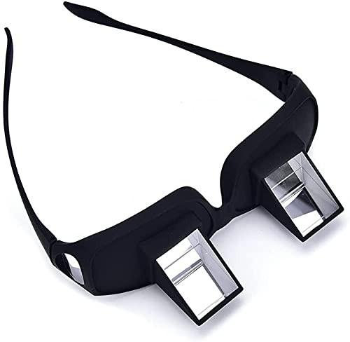 Valuu Lazy Glasses Bed Prism Glasses Spectacles Horizontal High Definition Glasses Prism Periscope Lie Down Eyeglasses for Reading and Watch TV in Bed Unisex | Amazon (US)