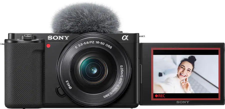 Sony - Alpha ZV-E10 Kit Mirrorless Vlog Camera with 16-50mm Lens - Black | Best Buy U.S.