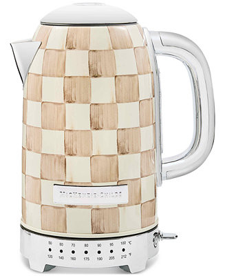 Mocha Check Electric Kettle | Macy's