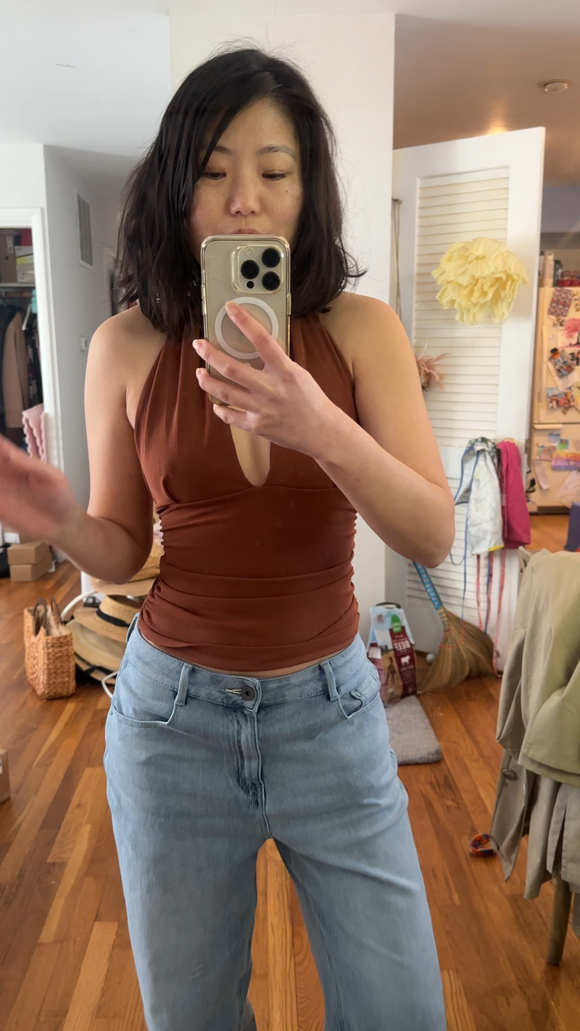 Zara spring collection, halter top, brown halter top

Wearing size small

#LTKFindsUnder50