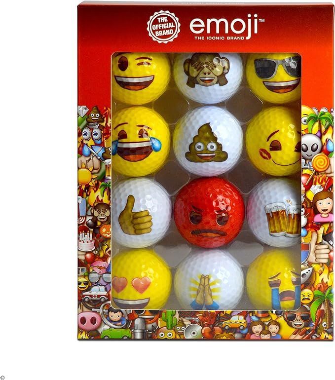 Official Emoji Novelty Fun Golf Balls (Pack of 12) | Amazon (US)
