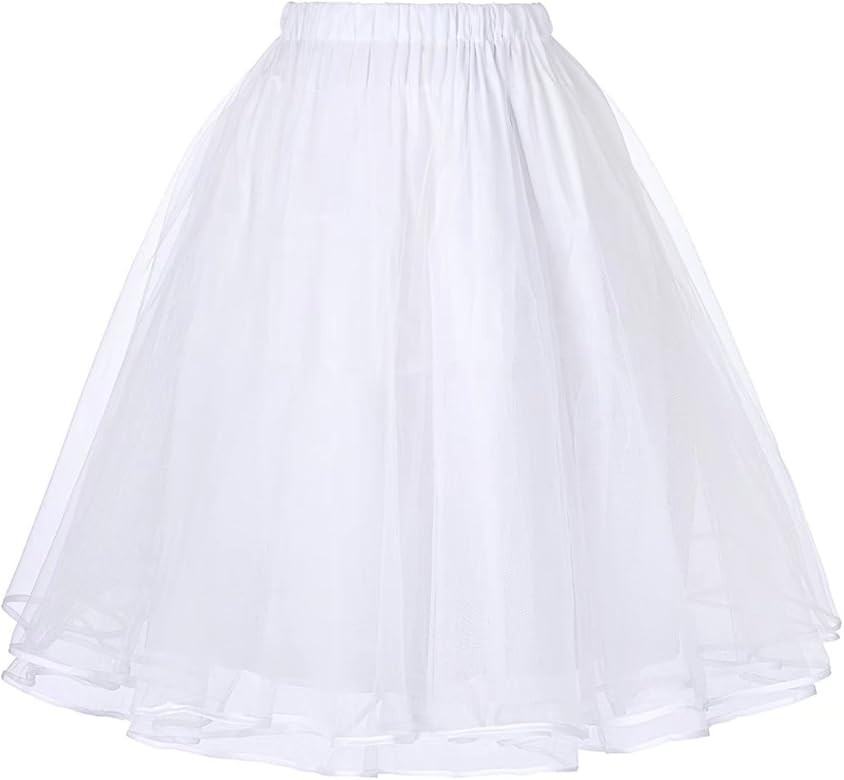 Belle Poque Women's Petticoat Crinoline 50's Christmas Tutu Underskirts (3 Layers) | Amazon (US)