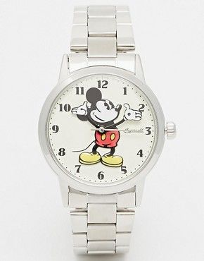 Reloj clásico con diseño de Mickey Mouse en plateado de Disney | Asos ES