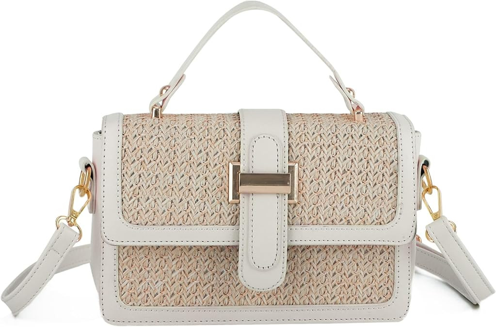 Oweisong Summer Purse for Women 2025 Woven Vacation Handbags Straw Crossbody Bag for Spring Beach | Amazon (US)