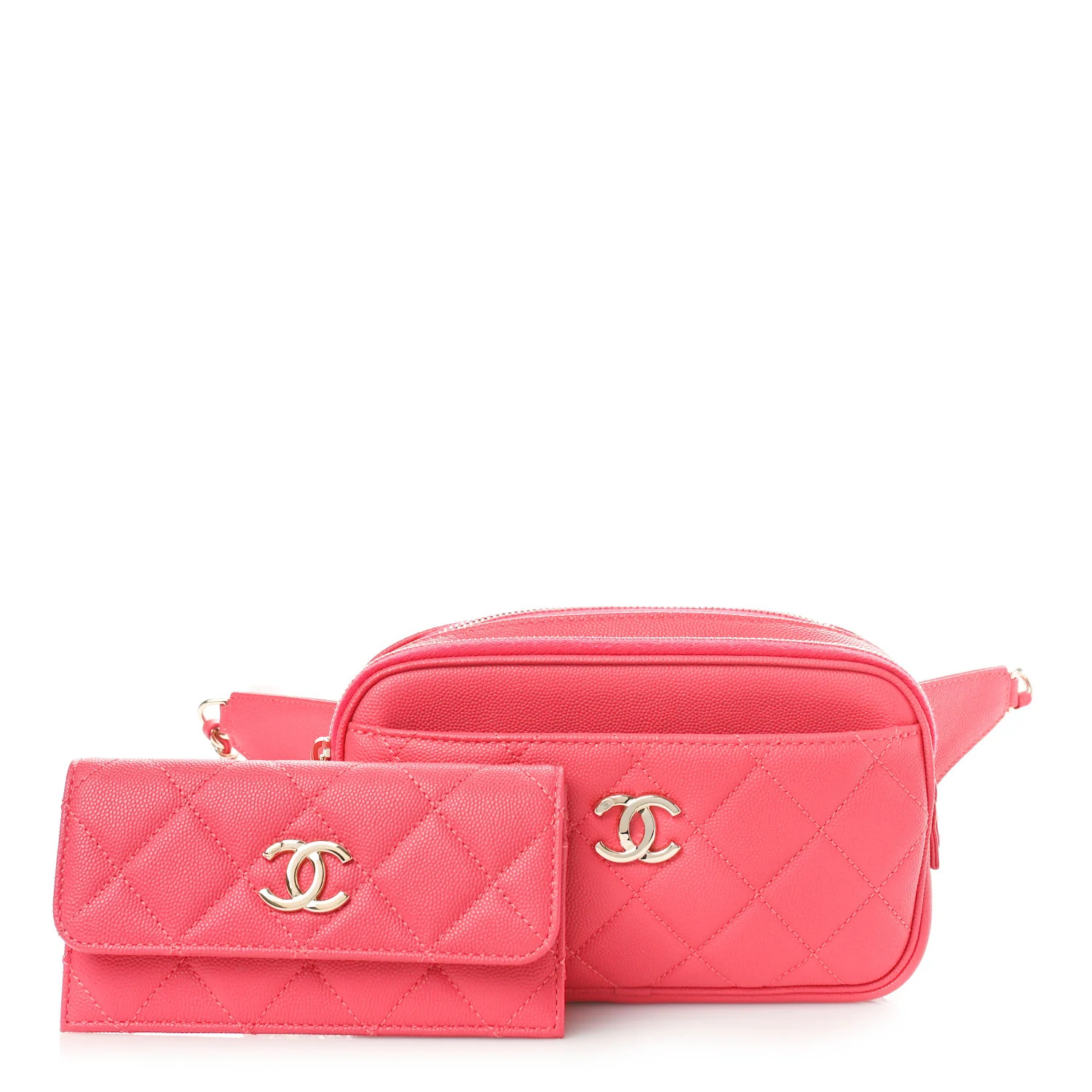 CHANEL Caviar Quilted Waist Bag With Pouch Pink | FASHIONPHILE | FASHIONPHILE (US)