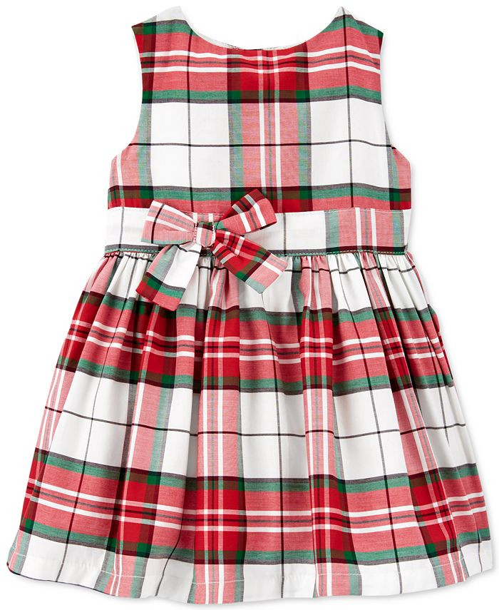 Carter's Baby Girls Plaid Sateen Holiday Dress & Reviews - Dresses - Kids - Macy's | Macys (US)