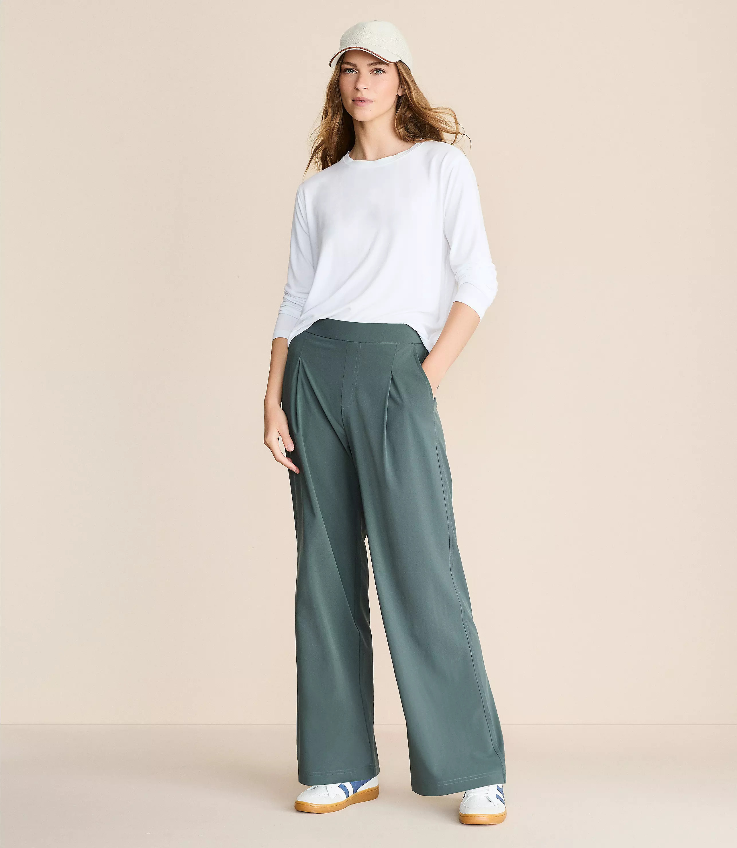Lou & Grey Wanderweave Wide Leg Trousers | LOFT