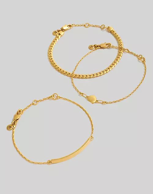 Three-Pack Chain Bracelet Set | Madewell