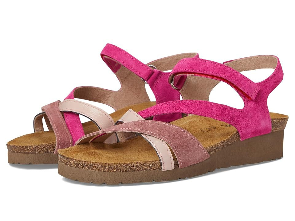 Naot Sophia Women's Sandals Fuchsia Suede/Rose Suede/Porcelain Patent Leather: EU 37 (US Women's 6) M | Zappos.com