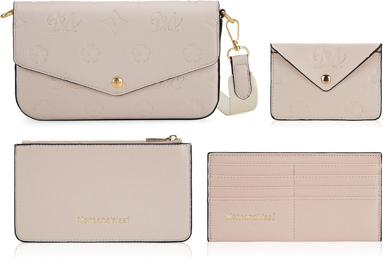 Montana West 4PCS Crossbody Purse and Wallet Set for Women | Amazon (US)