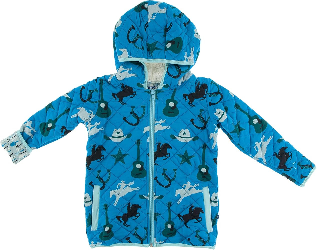 KicKee Panta Print Quilted Jacket with Sherpa-Lined Hood | Amazon (US)
