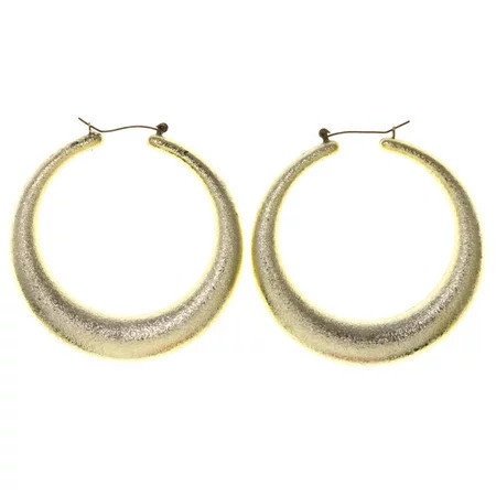 Gold-Tone Metal Hoop-Earrings #LQE2874 | Walmart (US)