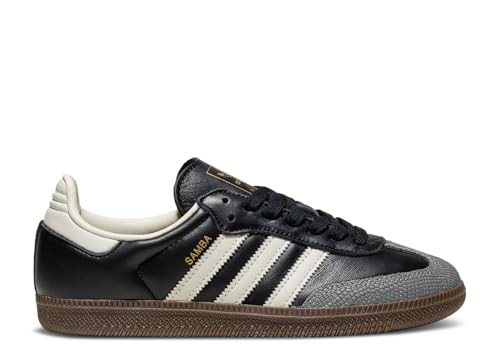 adidas Originals Samba Womens Sneaker, Core Black/Off White/Gold Metallic, Size 10 | Amazon (US)