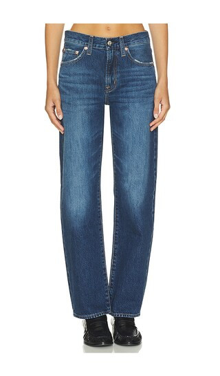 PISTOLA Lexi Mid Rise Bowed Straight Jeans in Blue. - size 24 | Revolve Clothing (Global)