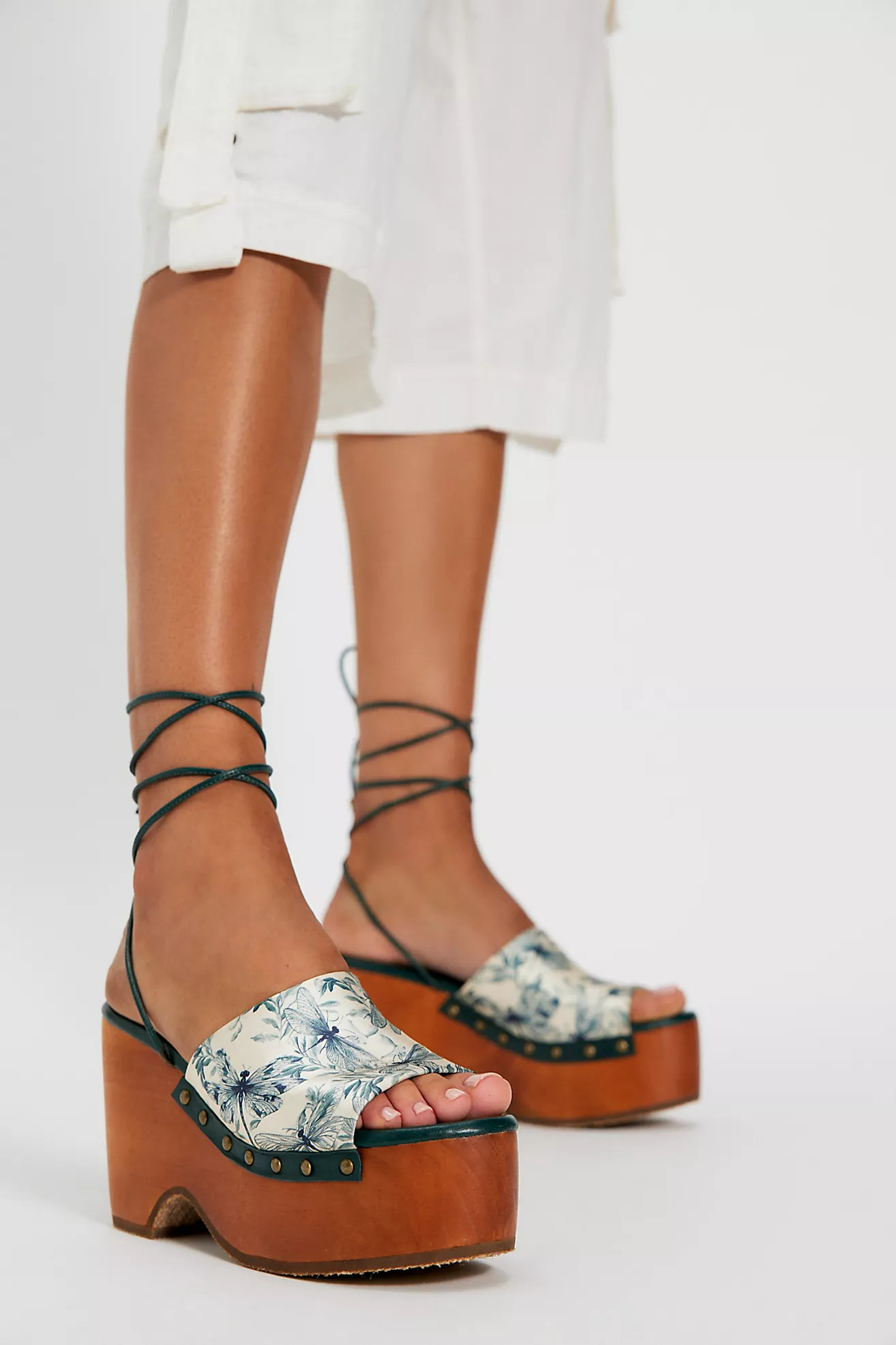 Front Row Printed Wrap Clogs | Free People (Global - UK&FR Excluded)