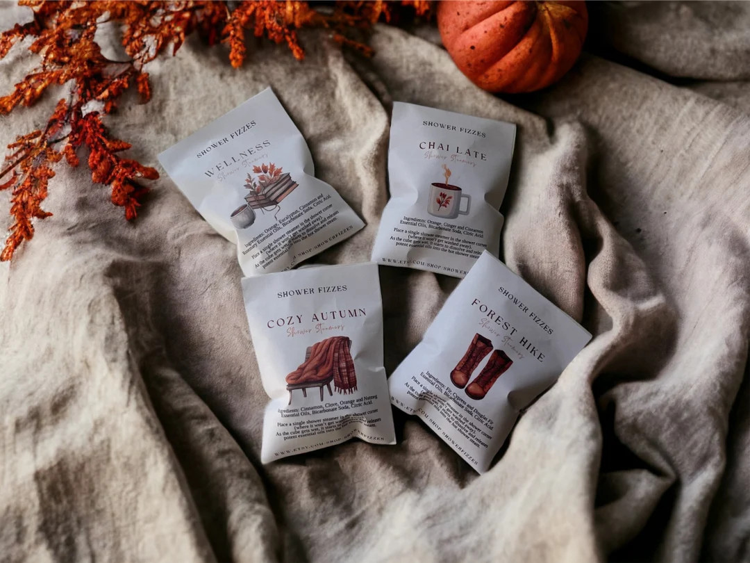 6 Autumn Shower Steamers Set, Individually Gift Wrapped, Lovely Gift - Etsy UK | Etsy (US)
