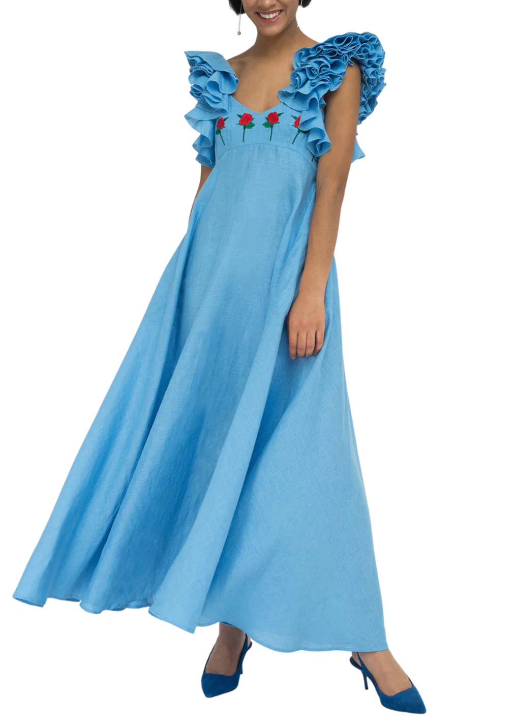 Demre Linen Maxi Dress | Over The Moon